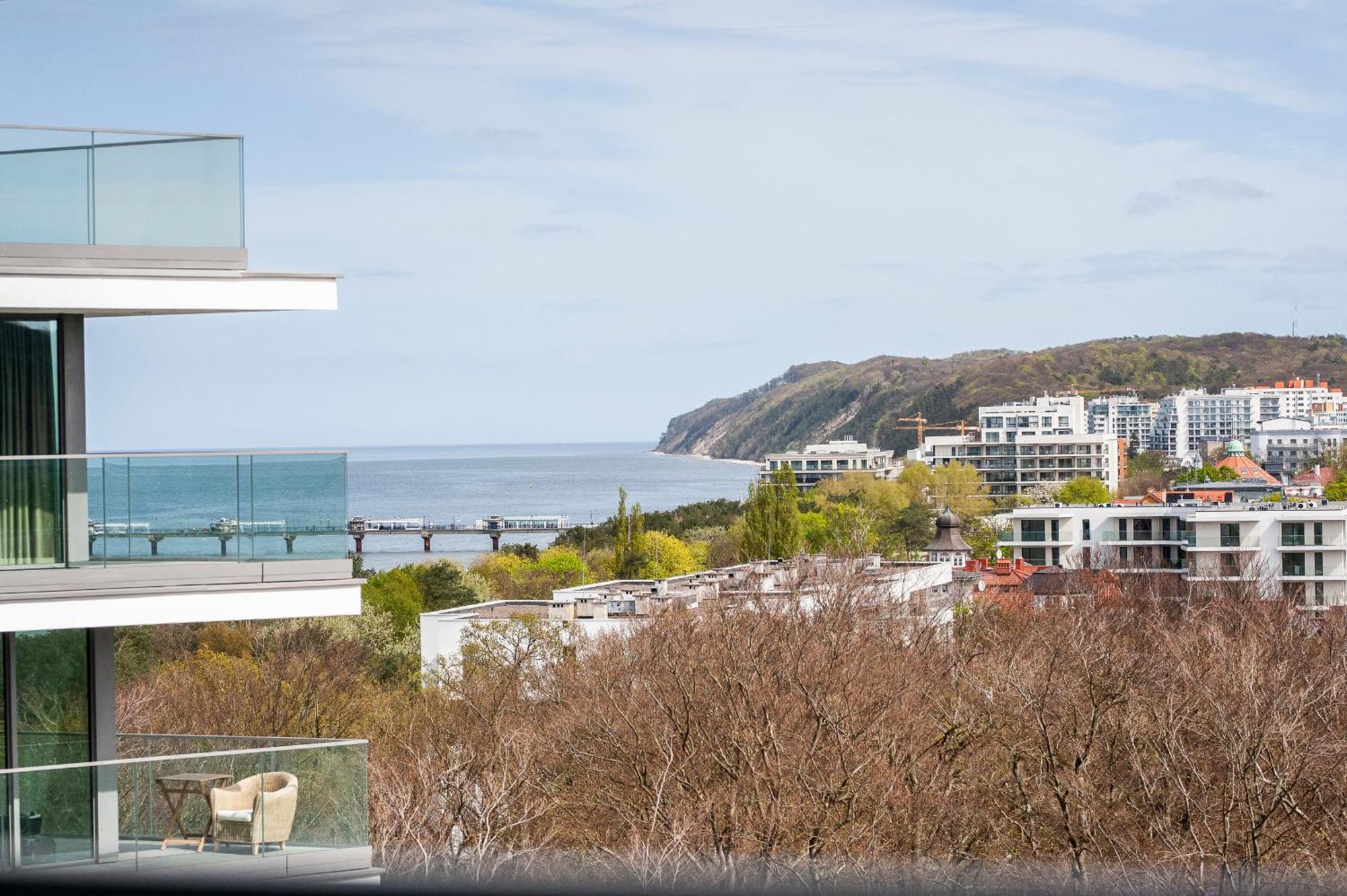 Апартаменти Wave Panorama 8Th Floor Sea View Мендзиздроє Екстер'єр фото